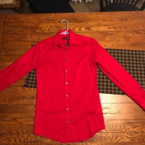 Red dress shirt